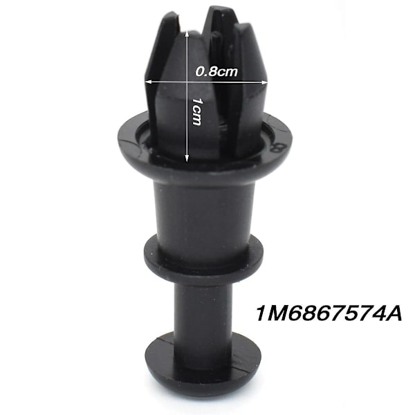 2X til Skoda Citigo Fabia NJ Kamiq Karoq Octavia 5E Rapid Superb Scala Bilpakkehylde String Clips Holder Pivot Pin 1M6867574A FN9U1493