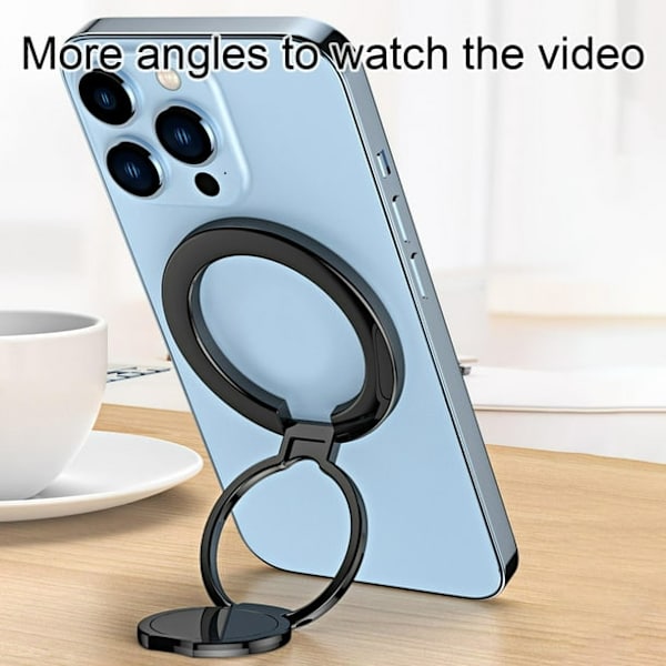 Telefonhållare Finger Kickstand Retractable 360° Rotation Tunn Mobiltelefon Bakre Grepp Fällbar Mobiltelefon Stativ