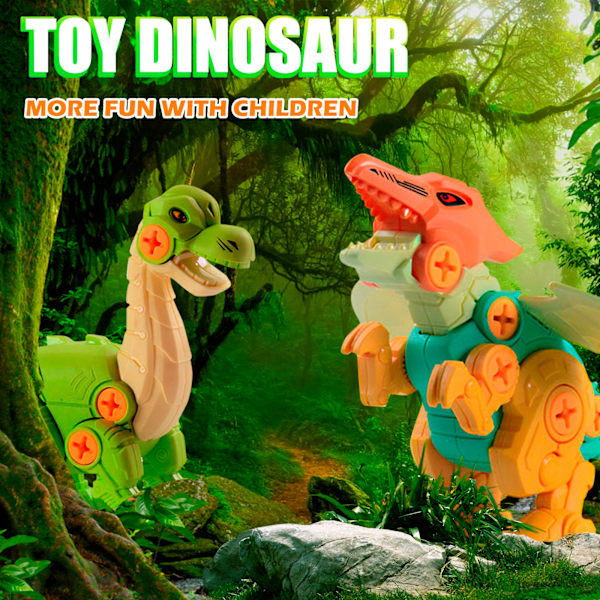 Ta isär dinosaurie leksaker för barn dinosaurie byggnad med skruvmejslar DIY leksak konstruktion set pussel byggnad leksak dinosaurier för barn pojkar flickor
