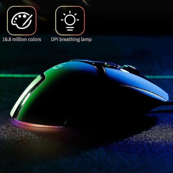 G502 Ergonomic Wired Gaming Optical Mouse Macro 7200dpi Rgb Computer Game Anti-slip Mouse