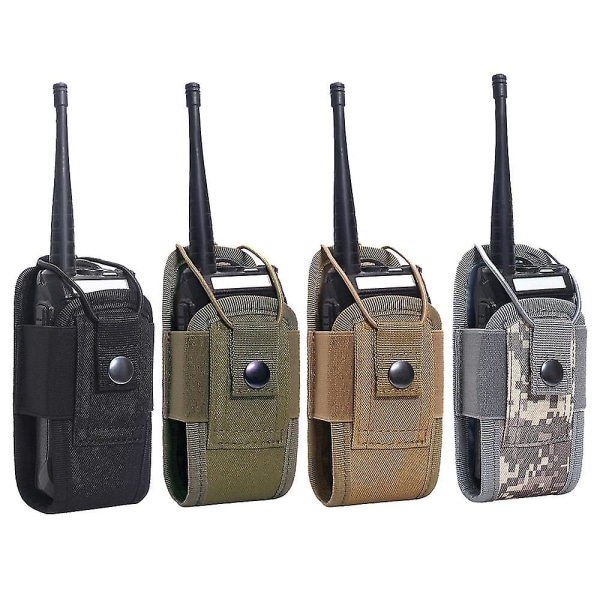 Taktisk Molle Radio Walkie Talkie Väska Midjeväska Hållare Ficka Bärbar Intercom Holster Väska För Jakt Klättring Green