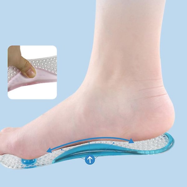 2 par Accupressure-sulor, massagesulor för fötter, fotterapi Zonterapi Smärtlindrande skoinlägg (hona)