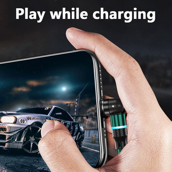 Magnetisk USB-C-laddningskabel 2.4A Magnetisk USB-kabelstöd