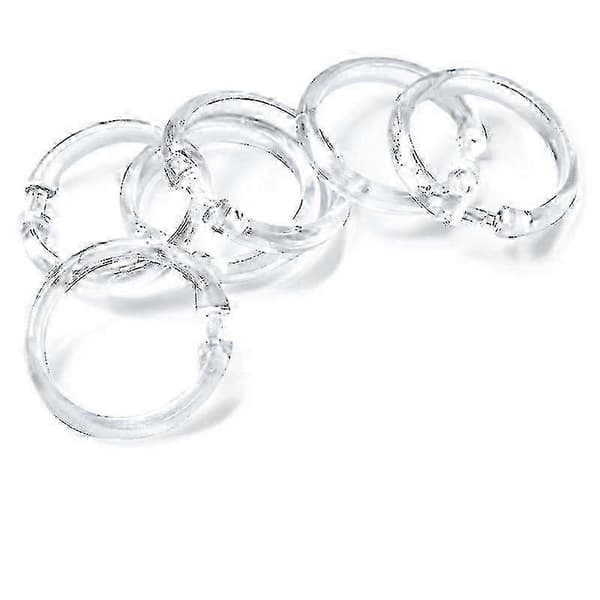 Öppningsbara Ringar, Plast, Transparenta, 24 st, 4,5 cm
