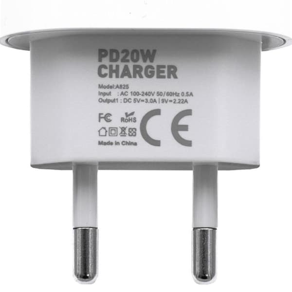 2-pakning - Lader for iPhone - Hurtiglader - Adapter + Kabel 20W Hvit one siz 2-Pack iPhone