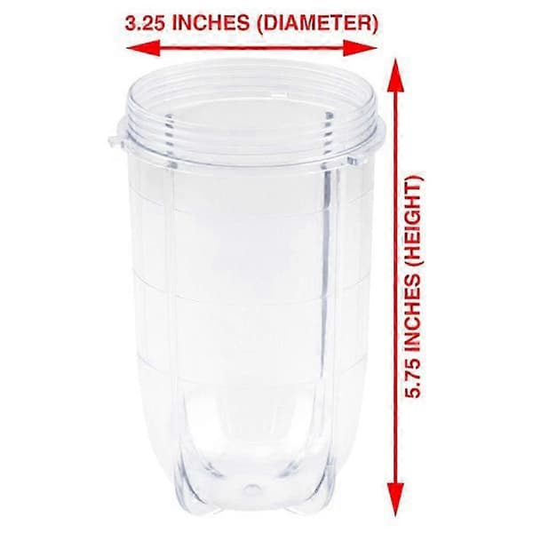 Udskiftningskrydsklinge + 2 stk. 16 oz kop sæt til Magic Bullet Svart transparent