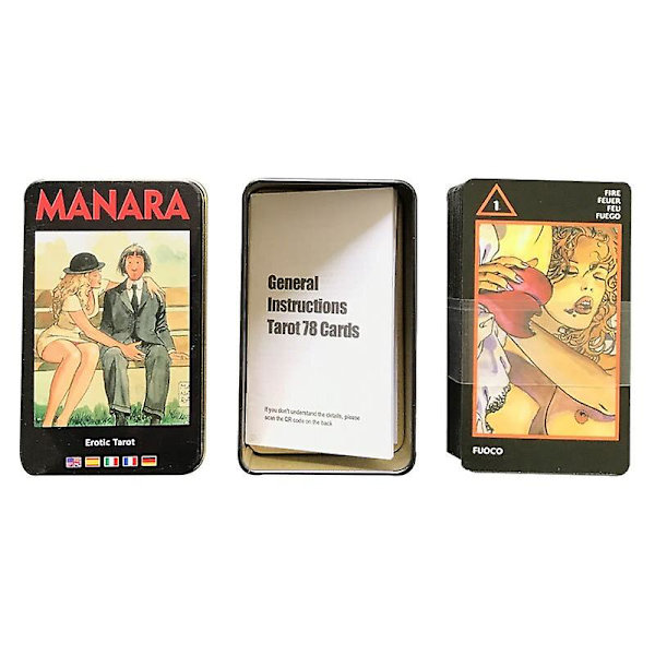 78 kortin Manara Tarot -kortit Kohtalon ennustaminen Perhejuhlat Pelikortit Tarot ja peltirasia Kultareunaiset Tarot-vaihtoehdot Paperiopas