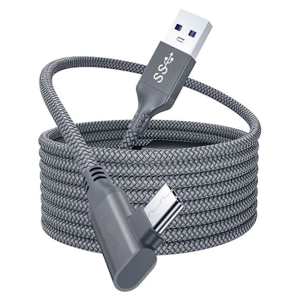 5M Ladekabel for Oculus Quest 2 Link Headset USB 3.0 Type C Data Line Overføring Type-C til USB-A Grey