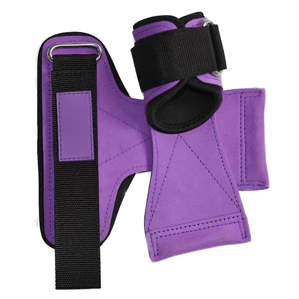 Träningshandskar Herr Pull-Ups Push Mikrofiber Handleddsstöd Hårda Drag Kraft Purple