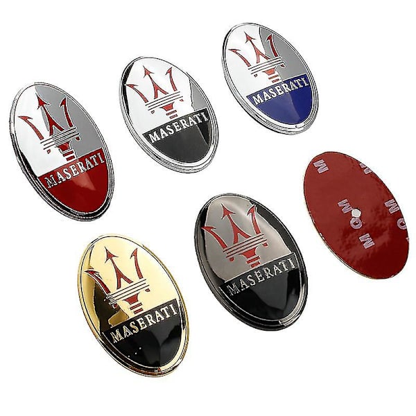 Bil Emblem Badge Dekoration för Maserati Granturismo Ghibli Quattroporte Levante Gransport Granlusso Gt Gran Cabrio Coupe