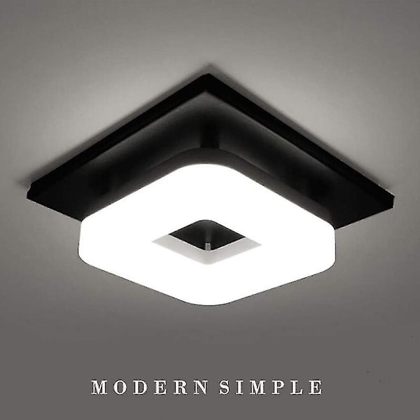 Firkantet LED-loftlampe, kreativ minimalistisk veranda-loftlampe, entre-loftlampe