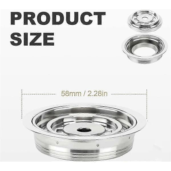 Kaffekapseladapter til Vertuo-maskiner, kaffepudeadapter i rustfrit stål til Vertuo/Vertuo Ne [PB] Silver