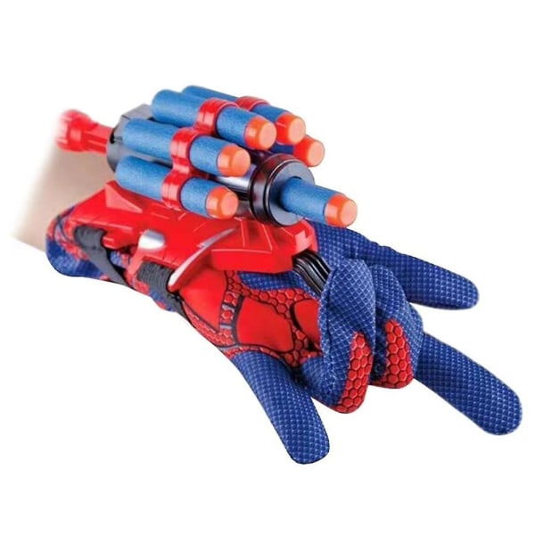 Spider-man-handsker udkastningskaster til børn Spiderman-nethandsker skydespil med armbånd Cosplay-legetøjsrekvisitter Håndledskaster drenge gaver