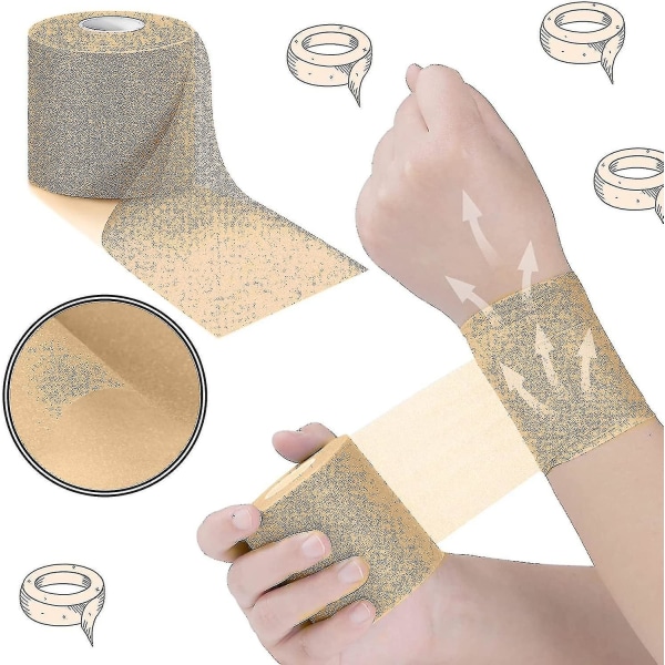 3 stk. Athletic Pre Wrap Tape til Sports Pre-wrap Athletic Tape 2,75 tommer af 30 yards (farve: Khaki)