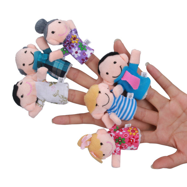 6 Stk Finger Even Storytelling Godt Legetøj Hånddukke Til Babys Gave