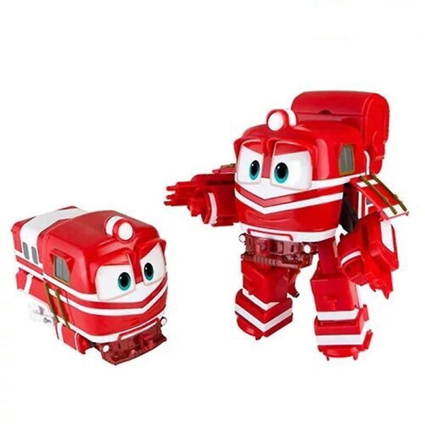 4 stk./sæt 8 cm Robot Trains Transformation Kay Alf Dynamisk Tog Familie Deformation Tog Bil Actionfigur Legetøj Til Børn