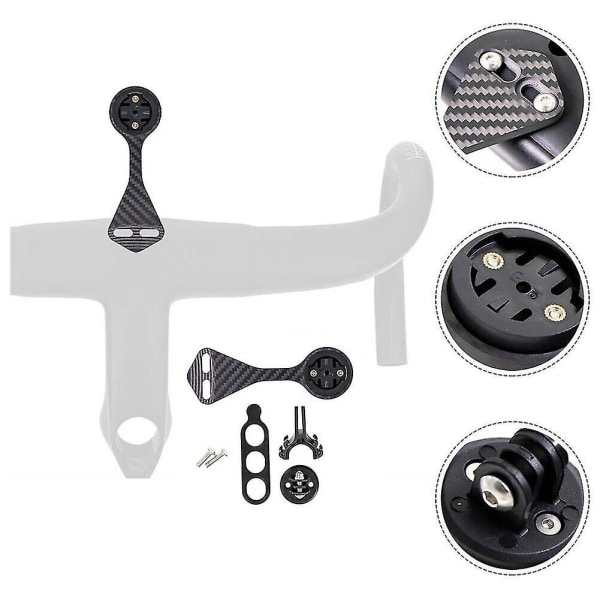 Sykkelstyremontering for sykkelcomputer, veisykkel, for F12 F MOST for Garmin (svart) (4 deler)