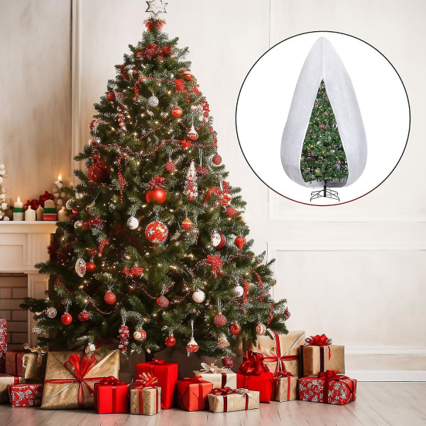 9 x 4 jalkaa pystysuora joulukuusen säilytyspussi - säädettävät joulukuusen säilytyssuojat - kuitukangas