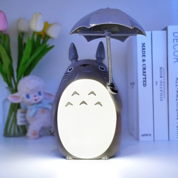 Min Nabo Totoro Nattlys, Totoro-varer, med 2 moduser kompatible med soveromssenglampe leselys beste gaver kompatible med jenter