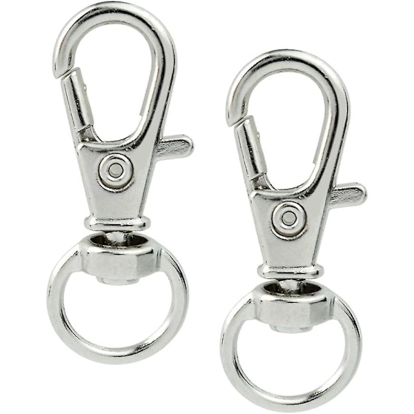 50 kpl Kääntyviä Lanyard-Solkia, Metalliset Kääntyvät Lanyard-Soljet Hummerin Kynsi Solki (Hopea)