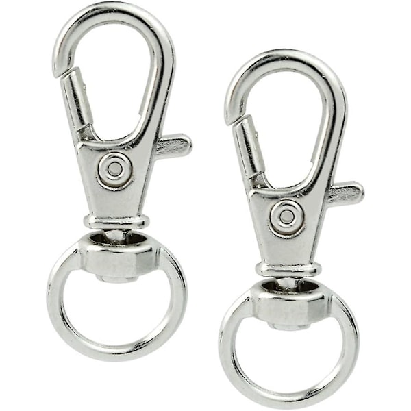 50 st Swivel-spännen för nyckelband, Metall Swivel-spännen för nyckelband Hummerklo-spännen (Silver)