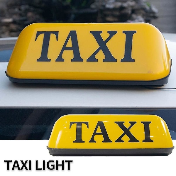 Led Taxi Tak Ljus Upplyst Skylt Ljus Taxi Topp Indikeringsljus 12v Bil Kupoler Ljus White