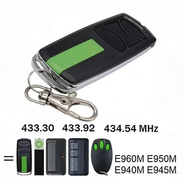1 stk for Merlin fjernkontroll E960M/E950M E945M/E943M/E940M Security+2.0 garasjeportåpner fjernkontroll Black