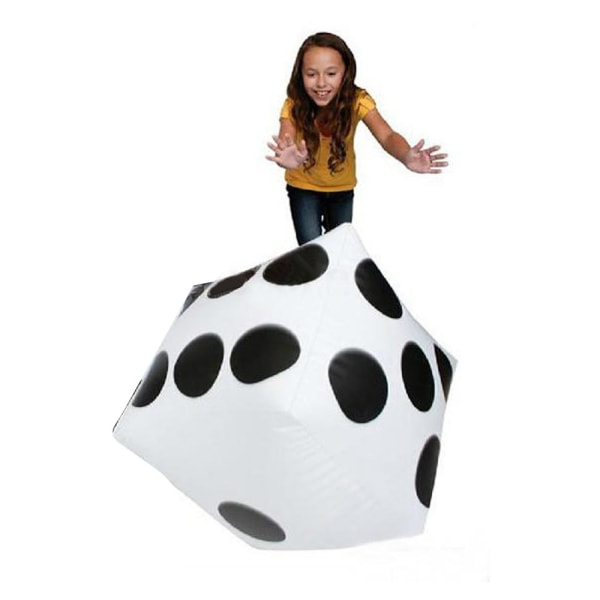 28cm Jumbo Stor Oppblåsbar Terning Prikk Diagonal Gigant Leke Fest Luft