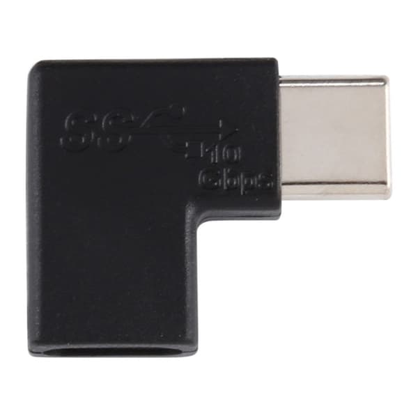 USB-C Naaras - USB-C Uros Adapteri 90 Astetta Musta size 20