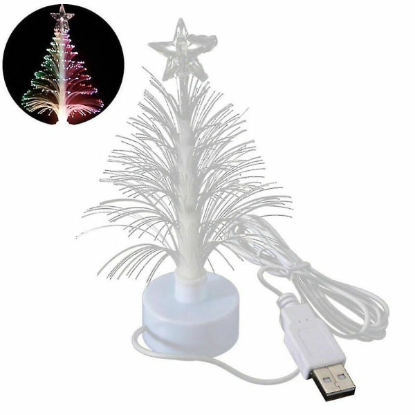 USB Led joulukuusi yövalon väriä muuttava kuituoptinen Xmas Decor Prop