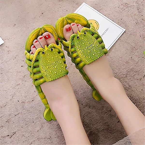 Kvinnor Män Hummer 3d Tofflor Strand Slides Sandaler Husskor Gåvor 38-39