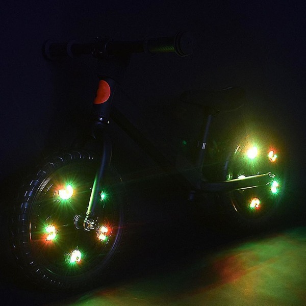 Säkerhetsvarningsljus, för barn Balanscykel Led Cykelhjulsljus_xm2f White Bat
