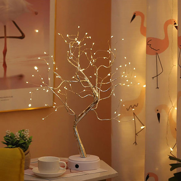 Trægrene Lys 36 Leds Indendørs Skrivebord Stjernetræ Lys Bonsai Fe Lys USB Eller Batteridrevet Sengelampe Til Julefest Bryllup Dekora