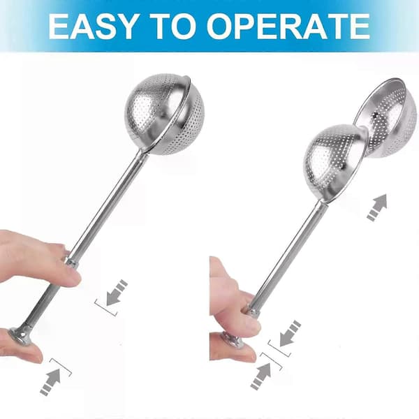 Tesil i rustfrit stål Ny tebold-infuserfilter Finmasket te-infuser-ske-si Løsbladste-stejler 2 stk.