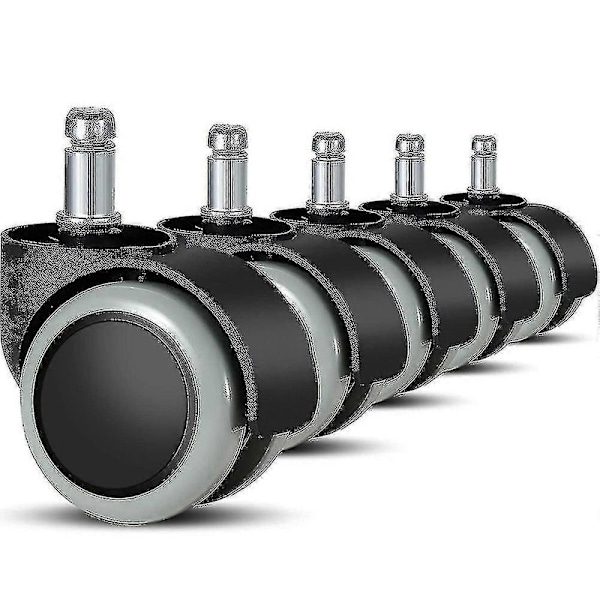5-pak kontorstolshjul 11 mm / 22 mm Erstatningshjul til hårde gulve til gamingstole, drejestole, Pr