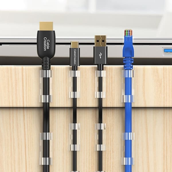 CableCreation 50-PACK Selvklebende Kabelklemmer size 99