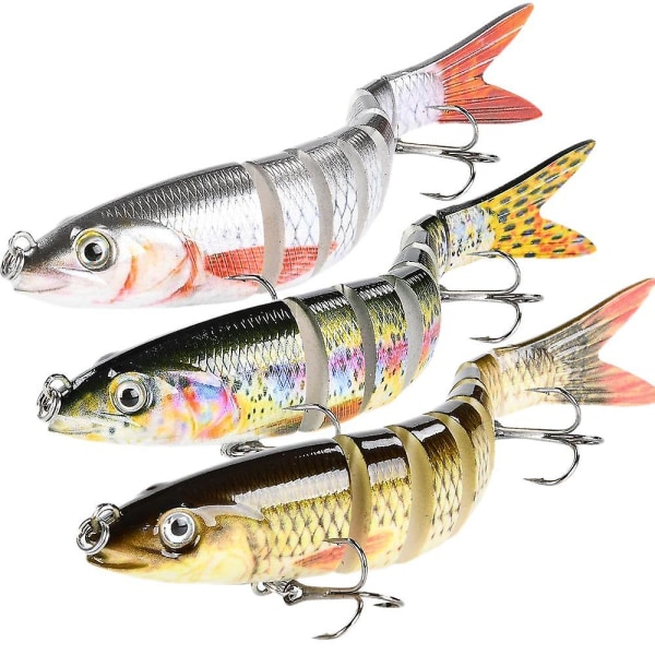 Robotiserad fiskedrag Elektrisk Wobbler För Gädda Elektronisk Multi Ledat Bete 9 Segment Auto Simning Swimbait