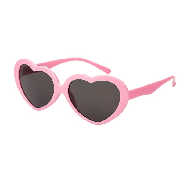 Piger Hjerteformede Solbriller Rød Lyserød Hjerte Solbriller Love Heart Briller Retro Pink