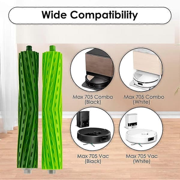 (6-pack) för Roomba Max 705 Combo Ersättningsrullborstar för IRobot Roomba Max 705 Combo/Max 705 Vac/Plus 504 Vac