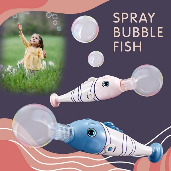 Elastisk bubbelmaskin leksak flicka elektrisk bubbelblåsande rymdfisk 70 ml