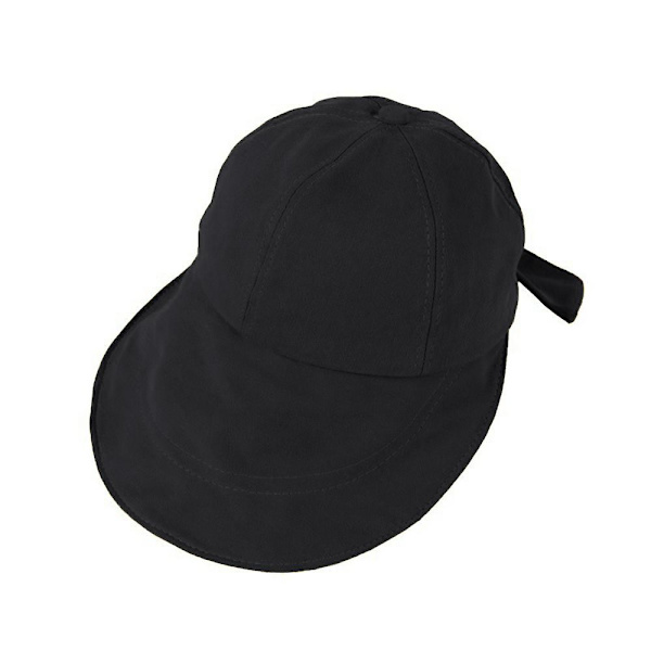Kvinnors hopfällbara solskärm med rosett, UV-skydd, bred brätte, solhatt för utomhusbruk, sommar Black