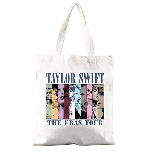 Taylor Swift The Eras Tour Canvas Shopping Bag Shoulder Tote Shopper Bags Gifts For Ts Fans Music Lovers