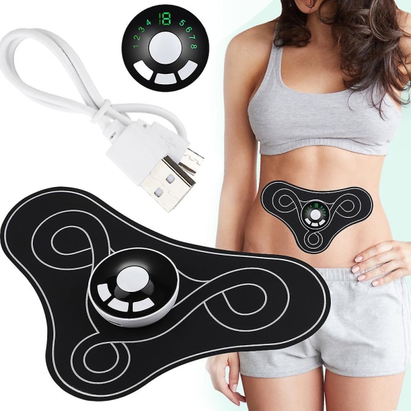 Multifunktionell Ems Mini Massager Lymf Unclog Smärtlindring Mikroström Bukmuskelmassage