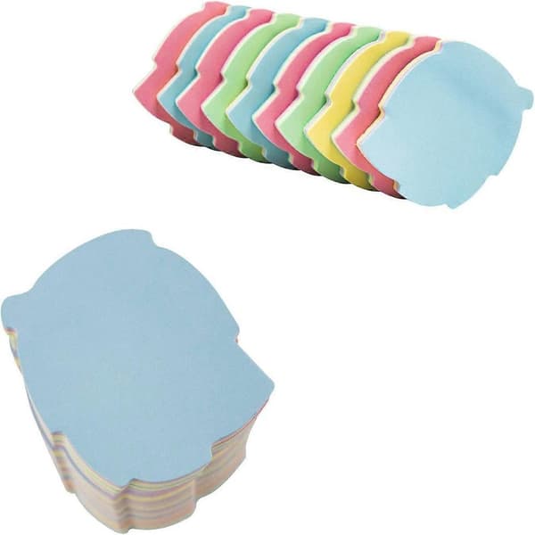 Nye, passende 10 blokke Sticky Notes bladeformede - 76x76mm selvklæbende post-it søde blandede farver