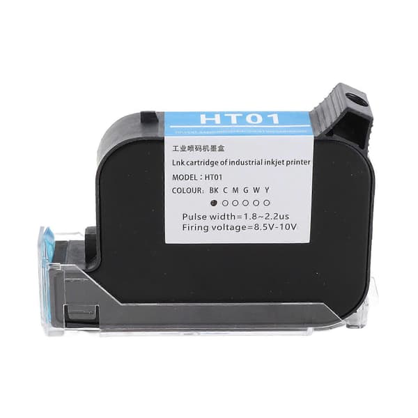 42ML Håndholdt Printer Blækpatron Hurtigtørrende Inkjet Printer Patron Udskiftning 12.7mm Sort