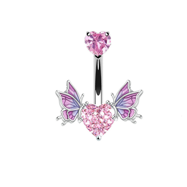 Gabei Eurooppalainen ja amerikkalainen siipi Avain Navel Ring Navel Umbilical Umbilical Cardilate