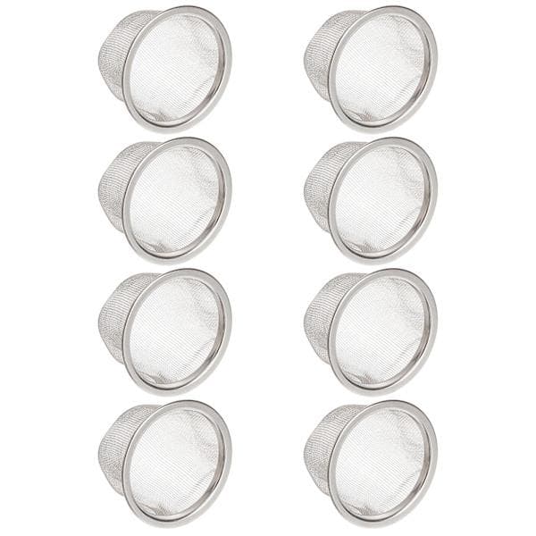 8 stk. tefiltre i rustfrit stål, metalinfuser, robust te-si