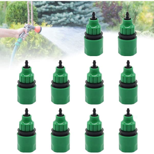 Plast Trädgårdsslangskopplingar 4/7 Och 8/11 Plast Trädgårdsslang Snabbkoppling För 4-9mm Innerdiameter Trädgårdsslang 10-pack