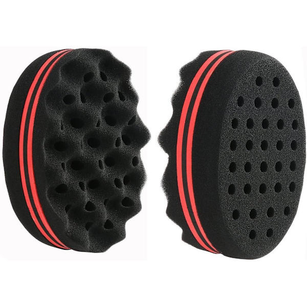 Sæt med 2 stk. svamp twist curl svamp børste til afro fletning hår stil twist krøller