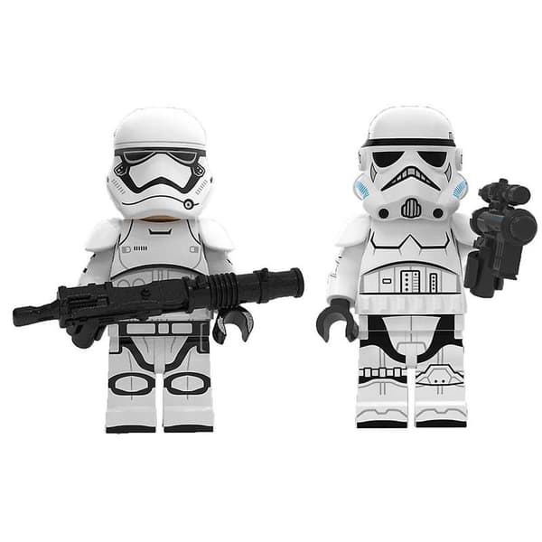 8 stk/sett Clone Troopers Commander Minifigurer Star Wars Byggeklosser Leker